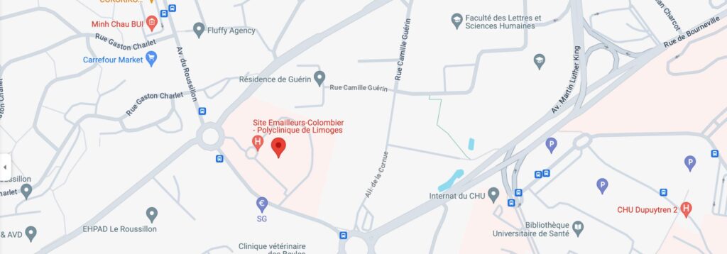 Chirurgie orale Limoges map